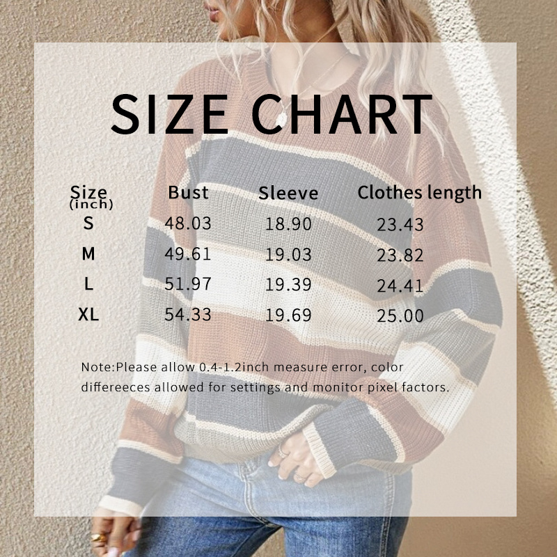 2025 Color-Block Stripe Sweater — Cozy Crewneck, Easy Fit, Instant Mood Boost 8 2025 Color-Block Stripe Sweater — Cozy Crewneck, Easy Fit, Instant Mood Boost - Image 8