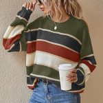 2025 Color-Block Stripe Sweater — Cozy Crewneck, Easy Fit, Instant Mood Boost