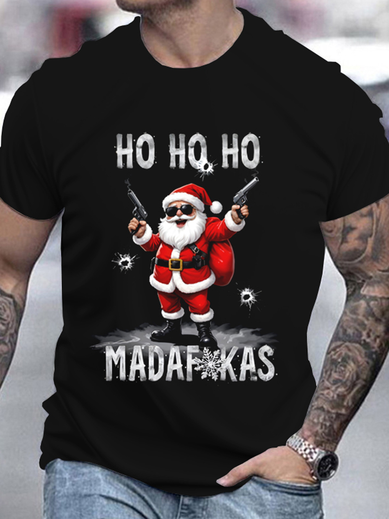 Men’s “Cool Santa” Graphic T-shirt — Breathable, Stretchy, Summer-Ready 6 Men’s “Cool Santa” Graphic T-shirt — Breathable, Stretchy, Summer-Ready - Image 6