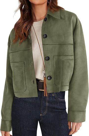 Faux Suede Short Jacket — Lightweight, Polished, Fall-Ready (S–XXL) 3 Faux Suede Short Jacket — Lightweight, Polished, Fall-Ready (S–XXL) - Image 3