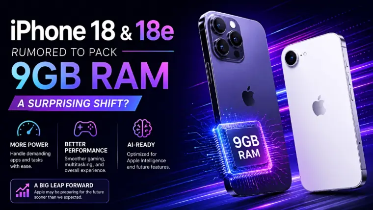 iPhone 18 & 18e Rumored to Pack 9GB RAM: A Surprising Shift?